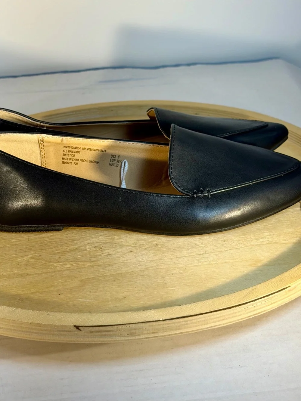 Time and Tru Black Pointed-Toe Slip-On Flats